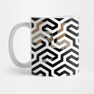 Abstract Black and White Simple Pattern geometry Mug